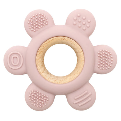 Baby Silicone Teether Necklace - Rudder Shape BPA Free Sensory Chewing Toy for Infant Teething Relief