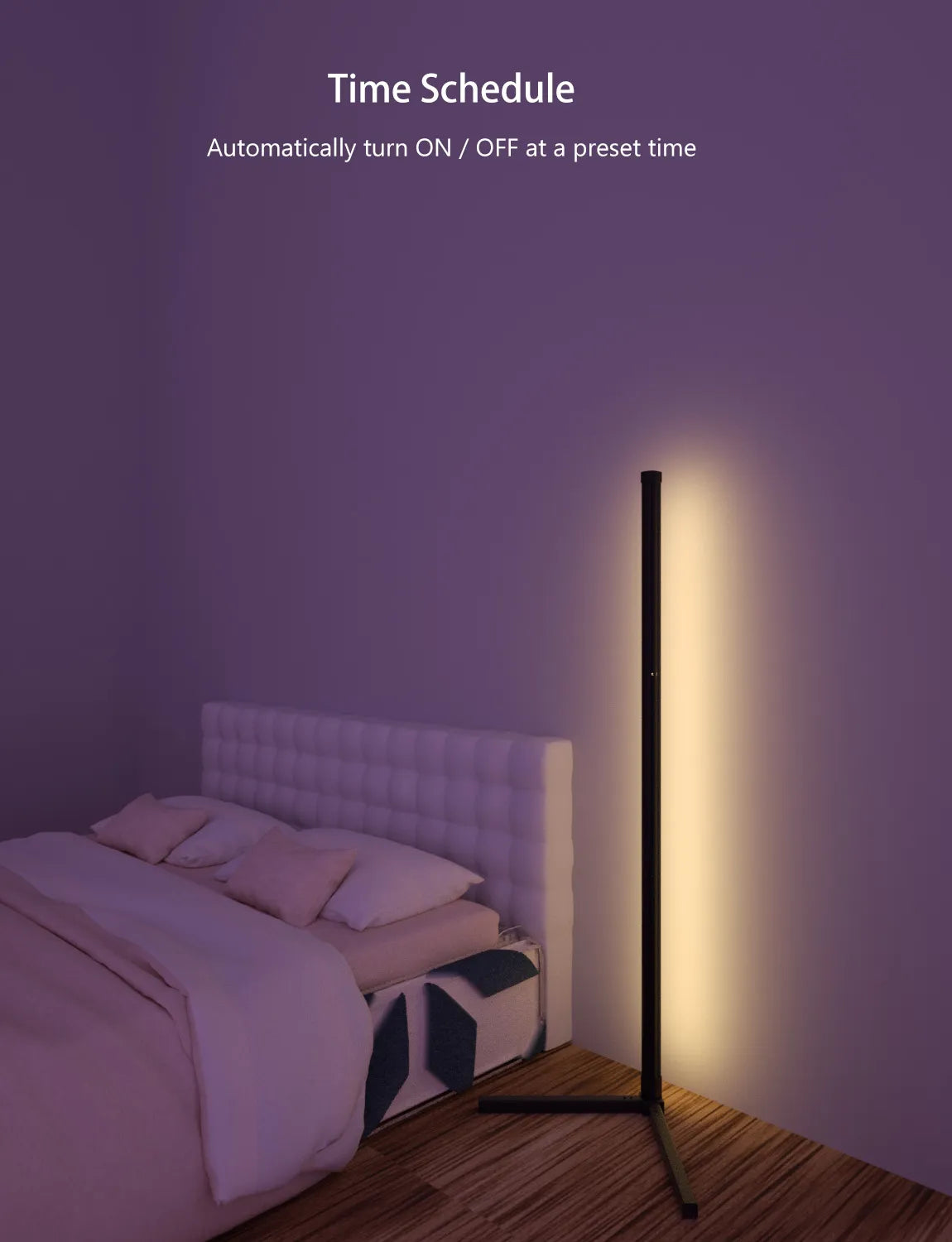 Smart RGB Dream Color Floor Lamp with Music Sync | Modern 16 Million Color Changing Standing Mood Light | APP & Remote Control