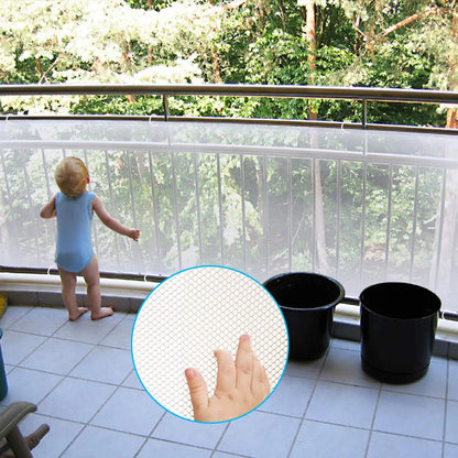 Child Safety Net for Stairs and Balconies - Durable, Multipurpose Fine Mesh Guard for Bannister and Deck Protection