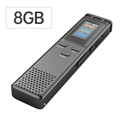 64GB/16GB/8GB Digital Voice Recorder – Voice Activated Audio Recording, Noise Reduction, MP3 Playback, 288hrs Storage