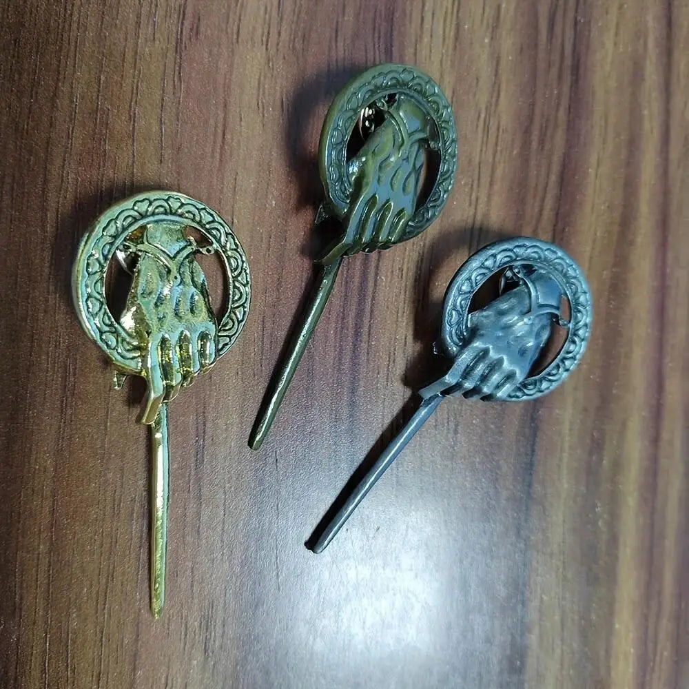 Hand of the King Inspired Lapel Pin Brooch – Movie Prop Replica Badge Collectible Jewelry Accessory for Fans and Cosplay
