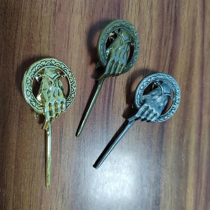 Hand of the King Inspired Lapel Pin Brooch – Movie Prop Replica Badge Collectible Jewelry Accessory for Fans and Cosplay