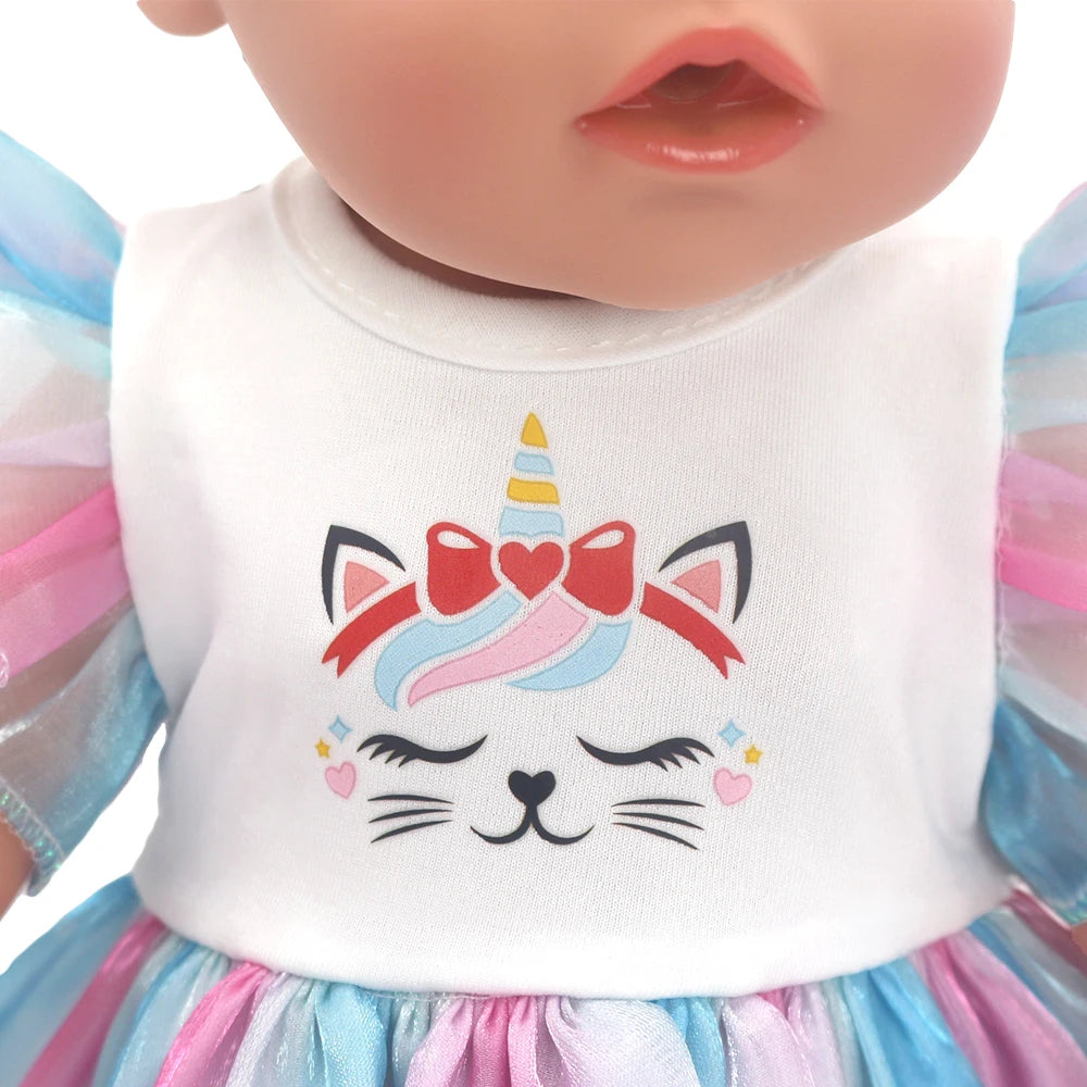 Baby Born Doll Clothes Set – Cute Jumpers, Rompers & Shoes for 13-18 Inch Newborn Dolls, Festival & Birthday Gift