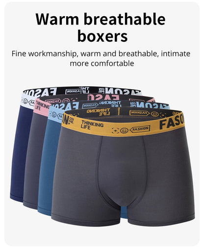 4/10 Pack Men's & Teen Boys' Boyshort Underwear – Comfy Elastic Waist, Parent-Child Matching, Multi-Size Fashion Shorts