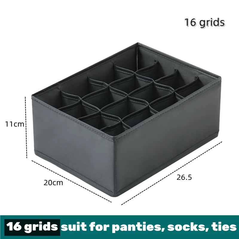 Underwear & Socks Organizer Box – Drawer Dividers for Bras, Pants, Scarves, Ties, Jeans, and Clothing Storage
