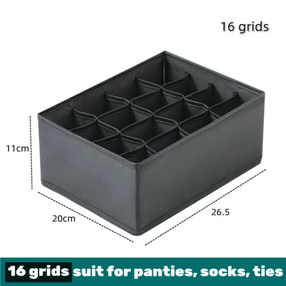 Underwear & Socks Organizer Box – Drawer Dividers for Bras, Pants, Scarves, Ties, Jeans, and Clothing Storage