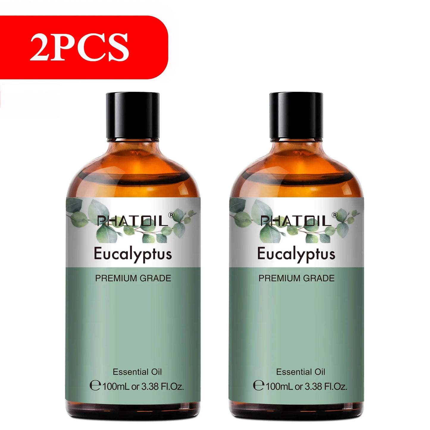 PHATOIL 100ml Aromatherapy Essential Oil Set – Lavender, Rose, Vanilla, Eucalyptus, Sandalwood & Pine Needles for Diffusers & Candle Making