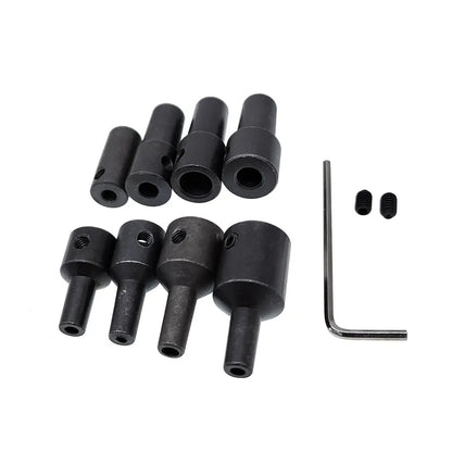 JT0 B10 B12 Adapter Connecting Rod – Steel & Copper Drill Chuck Shaft Sleeve, 4mm to 12mm Coupling