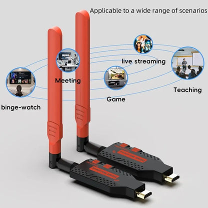 1080P 150m Wireless HDMI Extender – 1 TX to 4 Splitter, Video Transmitter & Receiver for PS4, Camera, Laptop, PC, TV, Monitor & Projector