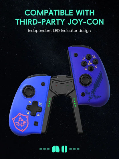 DATA FROG Switch Charging Grip – Joy-Con Charging Bracket Handle for Nintendo Switch, Switch Lite & OLED Accessories
