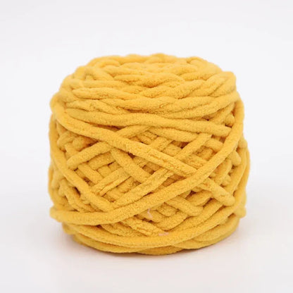 100g Chenille Knitting Yarn – Soft Thick Cotton Ice Strip Wool for DIY Hand Knitting Scarves & Crafts