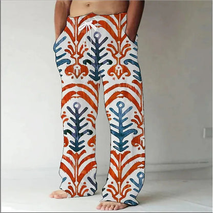 Men’s 3D Printed Wide-Leg Pants - Hip-Hop Streetwear Trendy Casual Trousers