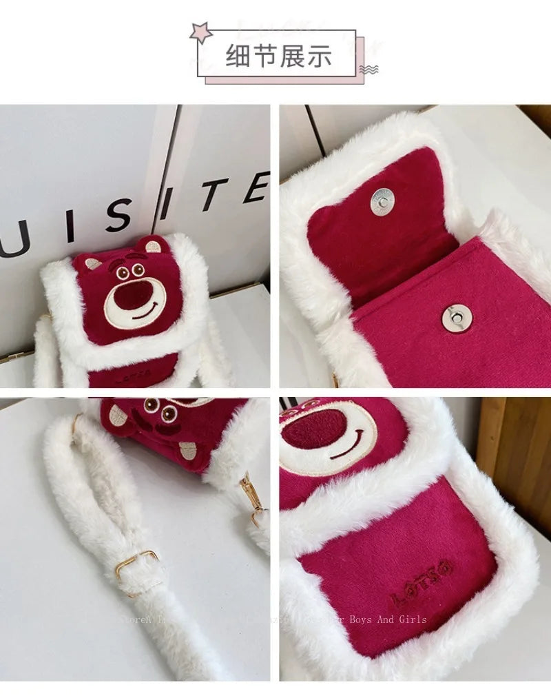Lilo & Stitch Plush Backpack – Cute Cartoon Crossbody Phone Bag for Daily Use & Gifts
