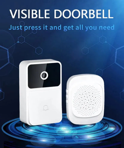 WiFi Video Doorbell Camera – Wireless HD Security, Night Vision, Two-Way Intercom, Voice Changer for Smart Home