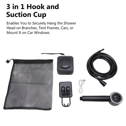 Rechargeable Camping Shower 3.6V 8000mAh – IPX8 Waterproof Portable Outdoor Shower 6L/min