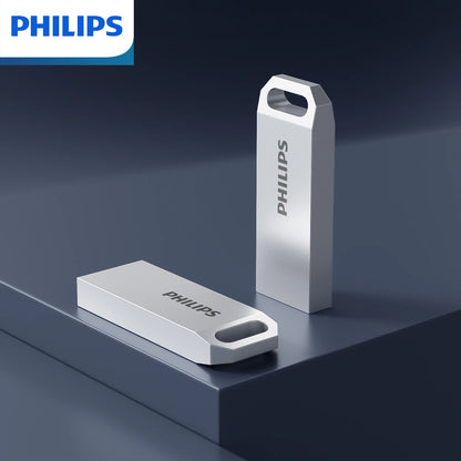 Philips USB 2.0 Flash Drive - 8GB 16GB 32GB 64GB 128GB Metal Portable External Storage Drive