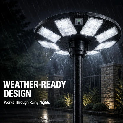 Ultra-Bright Solar UFO Street Light - Round Outdoor Courtyard Lamp with Motion Sensor