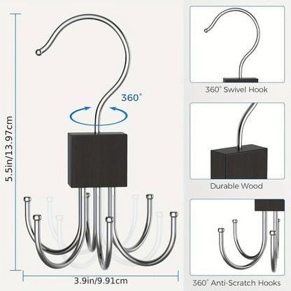 1/2 Piece Multifunctional Metal Hook – Multi-Claw Bag & Tie Storage for Scarves, Belts, and Home Organization