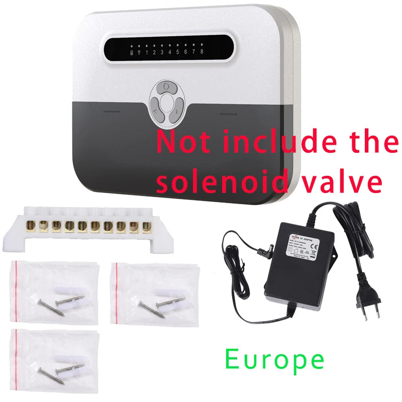 8 Station WiFi Smart Sprinkler Controller – Indoor Irrigation System, Remote Control via Phone, Alexa Compatible