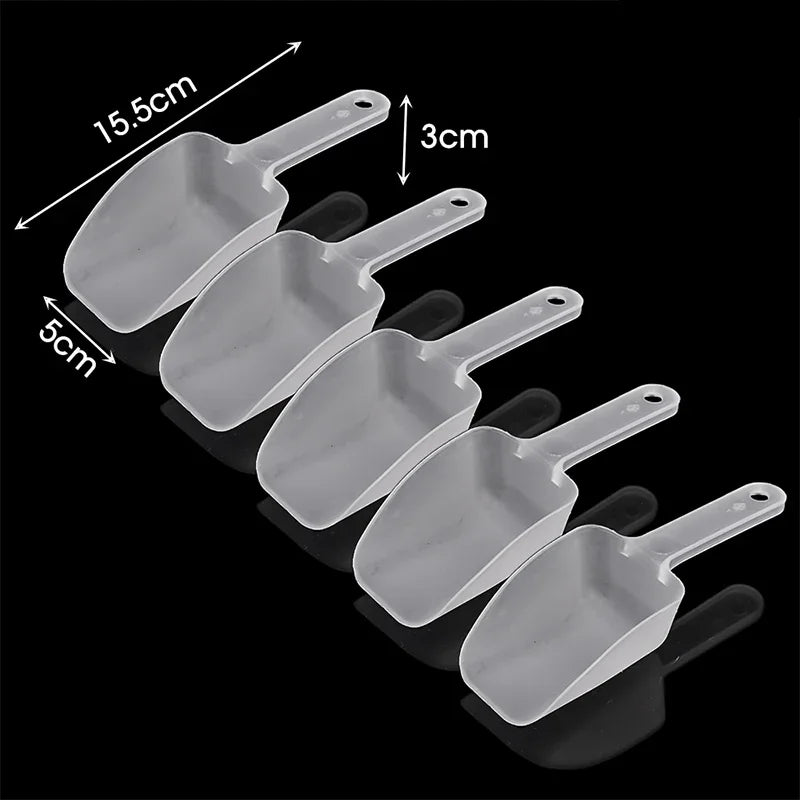 5/10PCS Plastic Ice & Food Scoops — Kitchen Measuring Shovels for Flour, Candy, Ice Cream, and Party Use