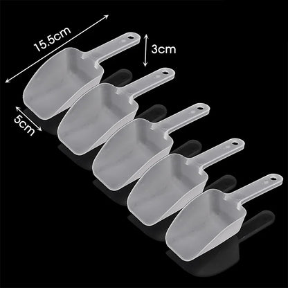 5/10PCS Plastic Ice & Food Scoops — Kitchen Measuring Shovels for Flour, Candy, Ice Cream, and Party Use