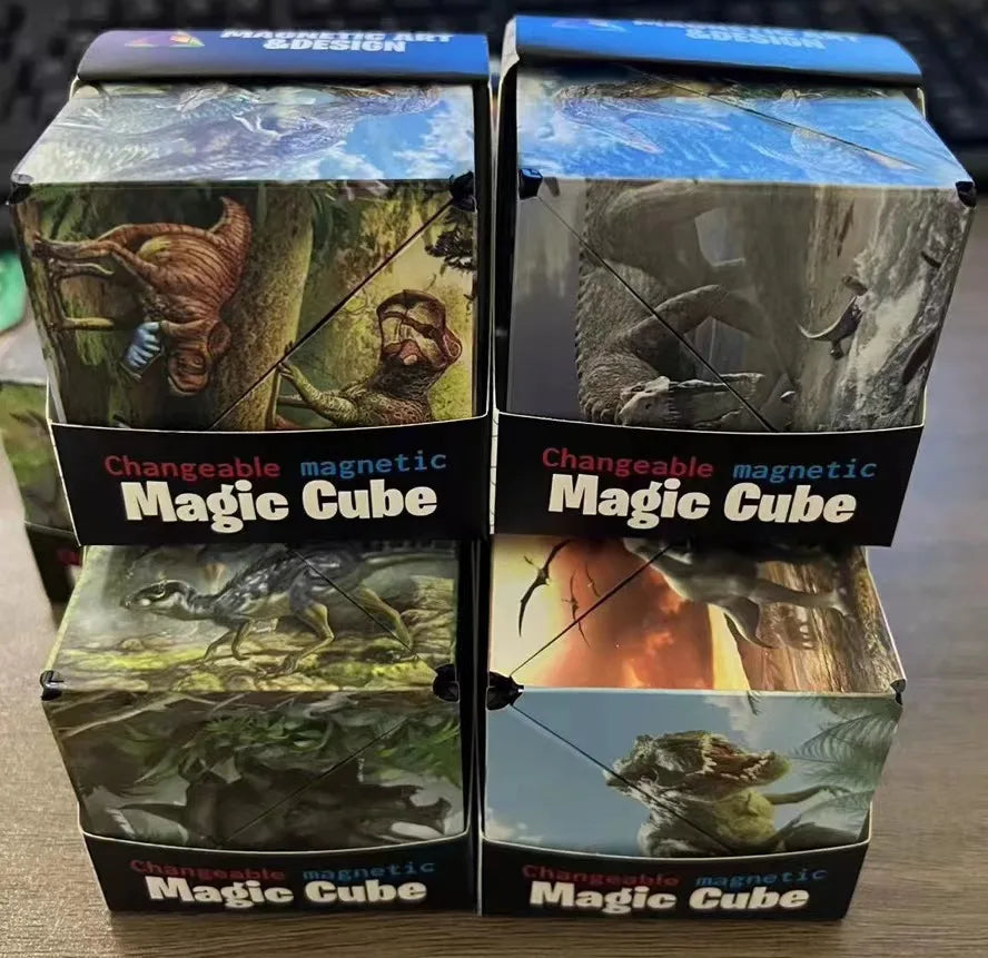 Magic Infinite Cosmic Shasibo Cube — Magnetic Fidget Puzzle Toy, Changeable Anti-Stress Flip Cubic Cube