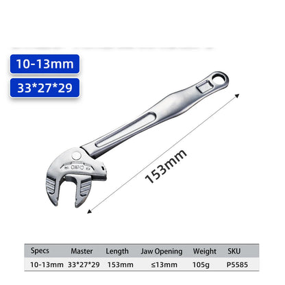 Crab Claw Wrench - Heavy-Duty Adjustable Self-Locking Ratchet Tool for Auto, Motorcycle & Pipe Repair