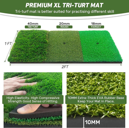 10x7FT Golf Practice Net with Mat & Target Balls – Backyard Driving, Chipping & Swing Training Aid for Home Golf Improvement