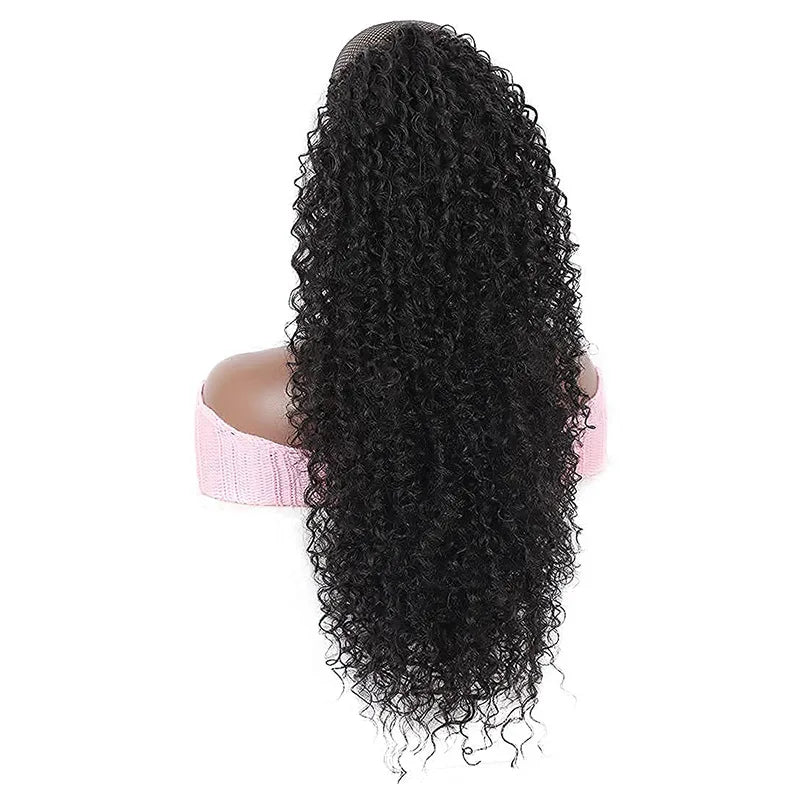 Afro Kinky Curly Drawstring Ponytail Extension - Synthetic Heat Resistant Hair Piece for African Women