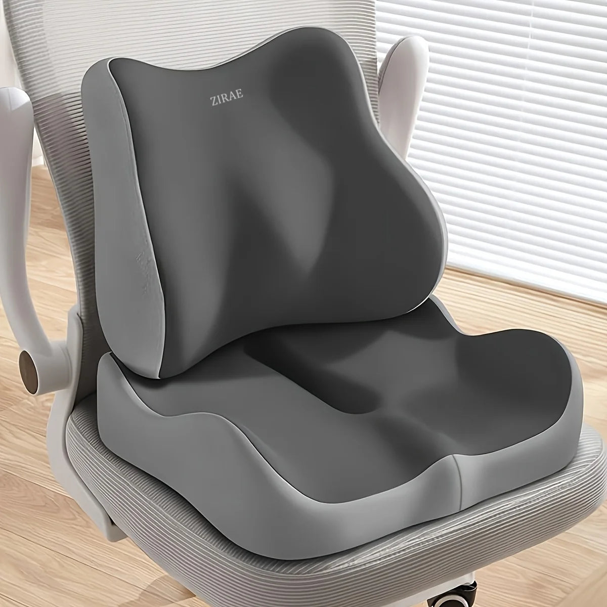 Memory Foam Seat Cushion - Lumbar Support Pad for Car, Office Chair & Desk Use