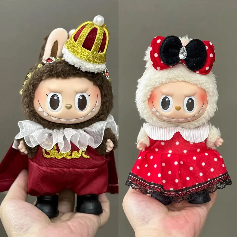 15-17CM Labubu Mini Doll Clothes – V1-V3 Cosplay Sports & Leisure Outfit Accessories, Gift Set