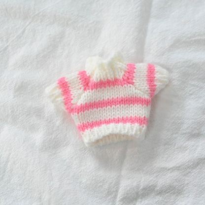 Labubu Striped Sweater Outfit - Matching Hat Pendant, Customizable Doll Accessories