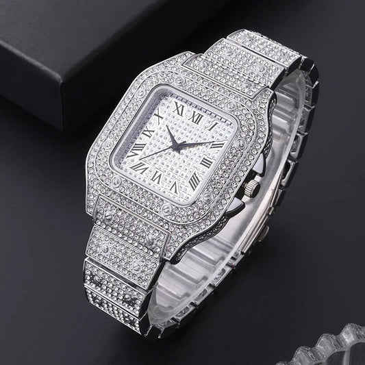 Luxury Silver Stainless Steel Quartz Watch for Men – Dainty Business Casual Wristwatch