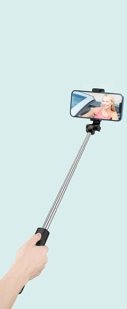 Extendable Bluetooth Selfie Stick Tripod – 700mm Telescopic Portable Phone Stand with Remote for Travel