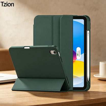 iPad A16 11th Gen Case - Slim Tri-Fold Stand Cover with Auto Sleep/Wake and Pencil Holder