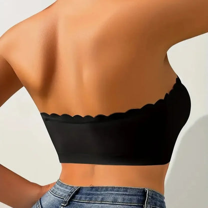 Front-Closure Seamless Bra – Wireless Breathable Comfort Support Bra, Invisible Smooth Underwear for Women Solid Color Gathering Fit