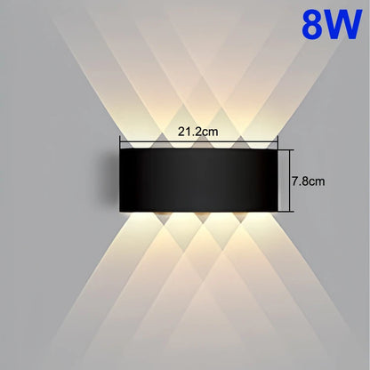 Up & Down LED Wall Lamp - Waterproof Modern Indoor & Outdoor Lighting for Bedroom, Living Room & Corridor