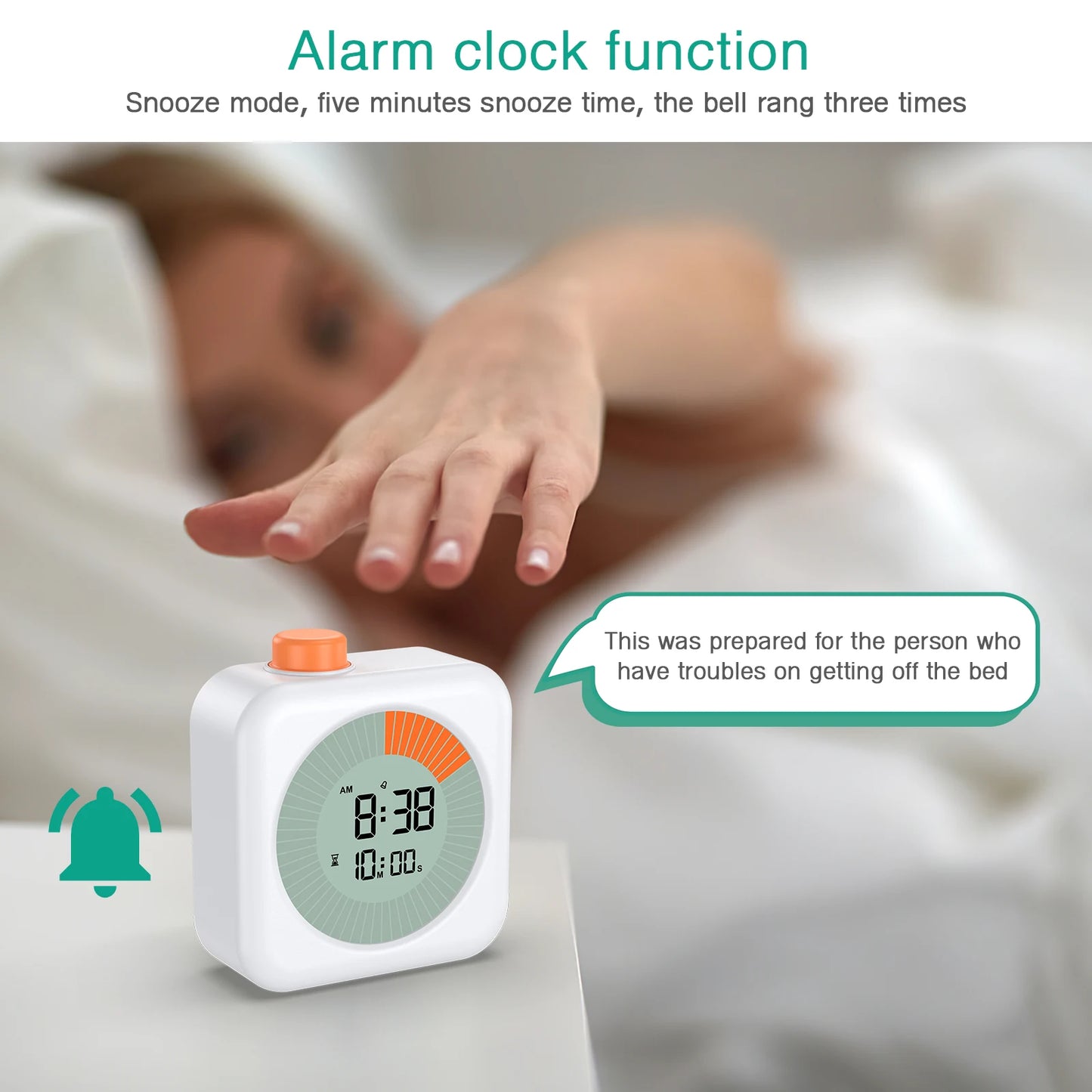 ORIA 60-Minute Digital Visual Timer – Countdown Stopwatch with Alarm for Homeschool & Teaching Supplies