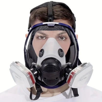 Silicone Full Face Respirator Mask 6800 – 15-in-1 Gas, Dust & Chemical Protection for Laboratory, Welding, Painting & Insecticide Spray
