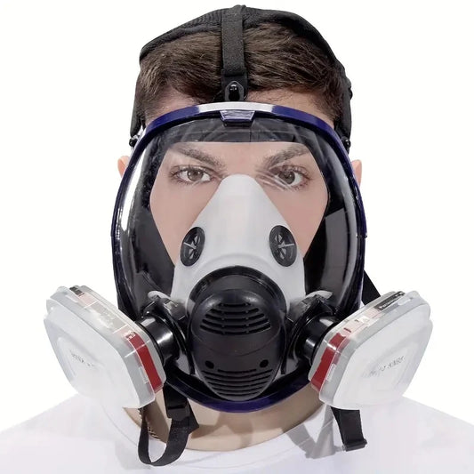 Silicone Full Face Respirator Mask 6800 – 15-in-1 Gas, Dust & Chemical Protection for Laboratory, Welding, Painting & Insecticide Spray