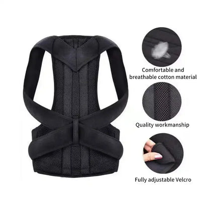 Back Posture Corrector Belt — Shoulder Support & Spine Brace for Upper & Lower Back Pain Relief | Clavicle Posture Vest