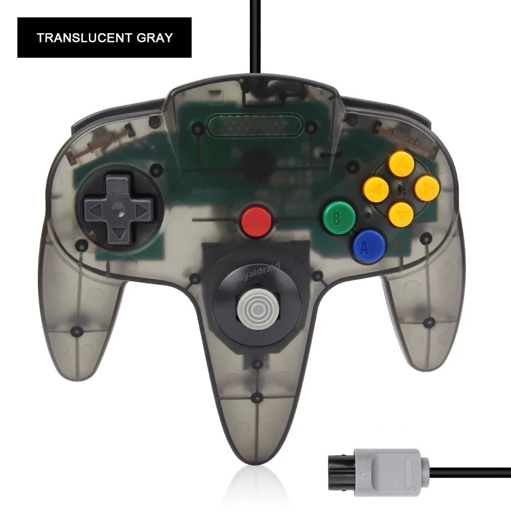 Wired Transparent N64 Gamepad Controller – Joystick for Nintendo 64 Console Accessories