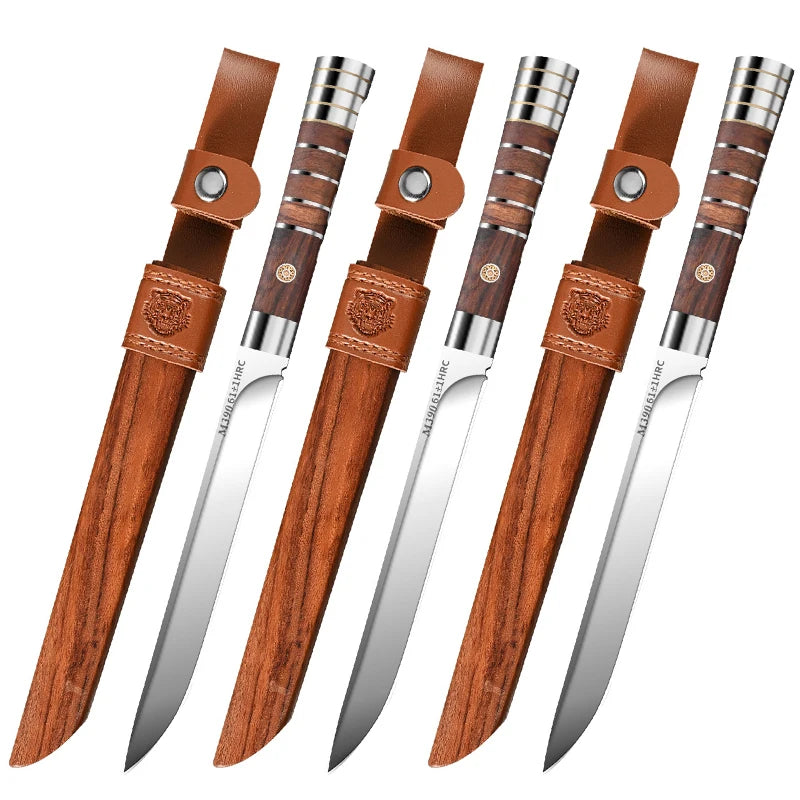 M390 Stainless Steel Meat Knife Set - 1/2/3-Piece Ultra-Sharp 62HRC Kitchen Cutting Knives for Meat, Fruit & Bone Removal