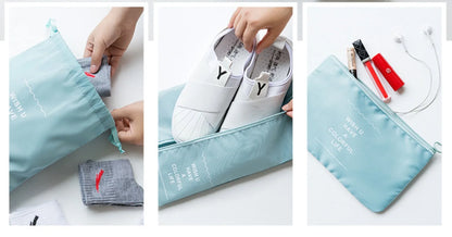 7 Piece Travel Bag Organizer Set - Luggage & Clothing, Shoes, Blanket Packing Cubes & Pouches