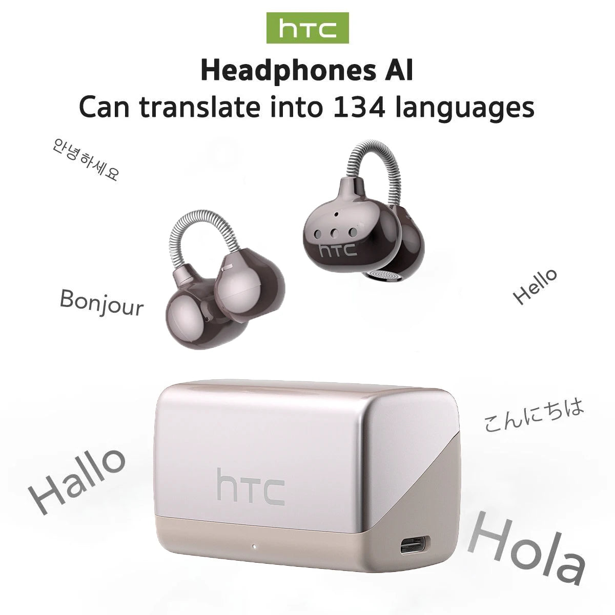 AI Translation Wireless Earbuds - Real-Time Language Translator with Surround Sound & Sport Comfort