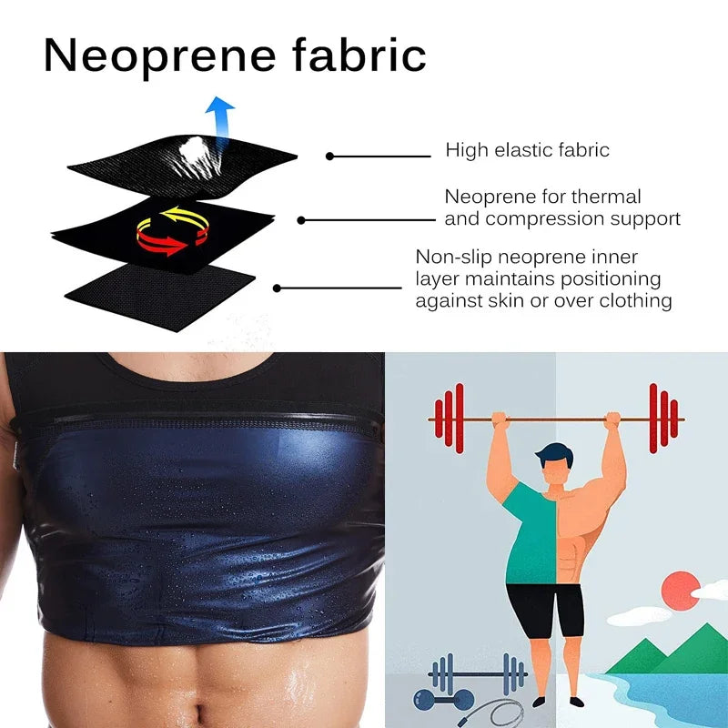 Neoprene Sweat Sauna Vest — Men’s & Women’s Body Shaper Waist Trainer Corset for Slimming