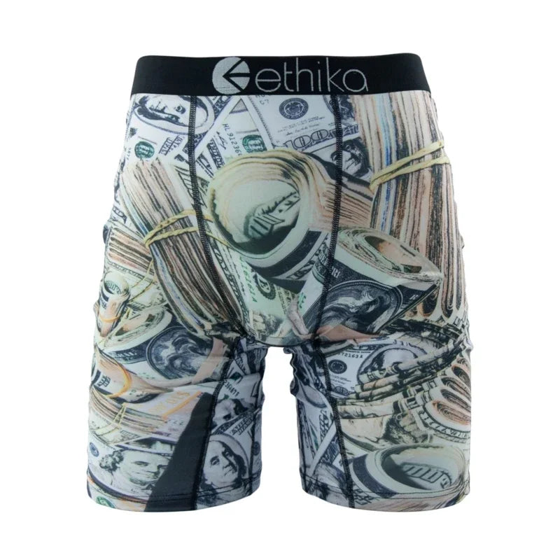 ETHIKA Men’s Boxer Shorts – Breathable Sexy Trunks Underwear, Quick-Dry Swim Underpants, Plus Size S–3XL Comfortable Men’s Boxers