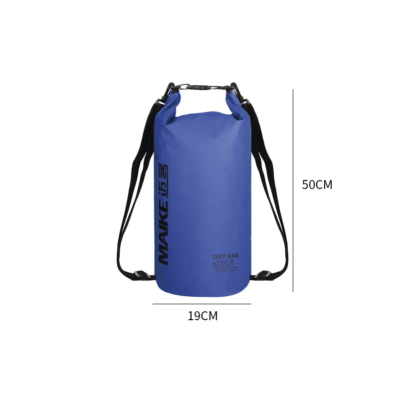 Waterproof Dry Bag Backpack - 5L/10L/15L Outdoor Storage Bag for Swimming, Rafting, Kayaking & Trekking