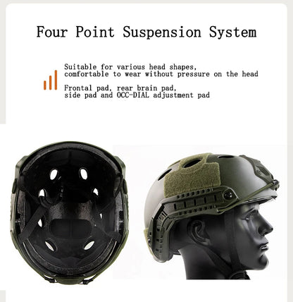 High-Quality Tactical Paintball & Airsoft Helmet – Army FAST Protective Helmet for Wargame & Tactical Use