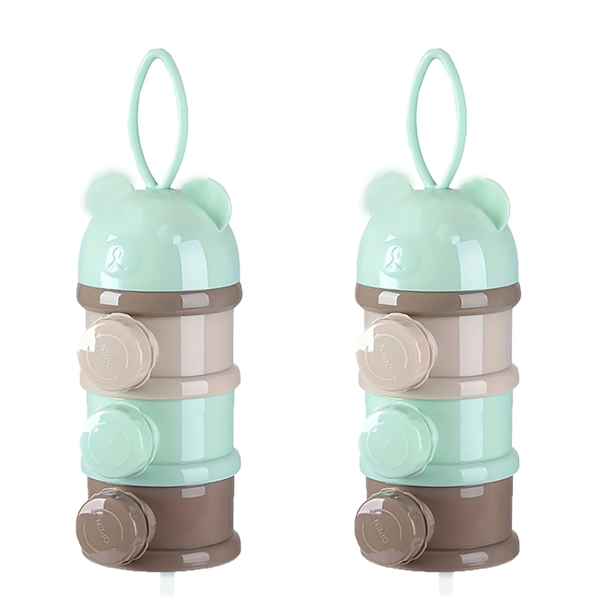 Large Capacity Baby Formula Container - Portable Stackable Milk Powder Dispenser with Strap & Snack Storage Box